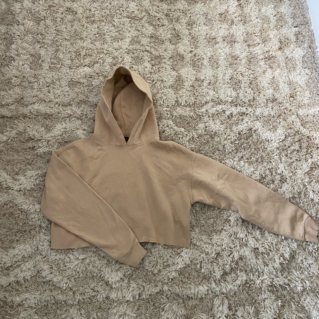 Urban Outfitters Cropped Tan Hoodie